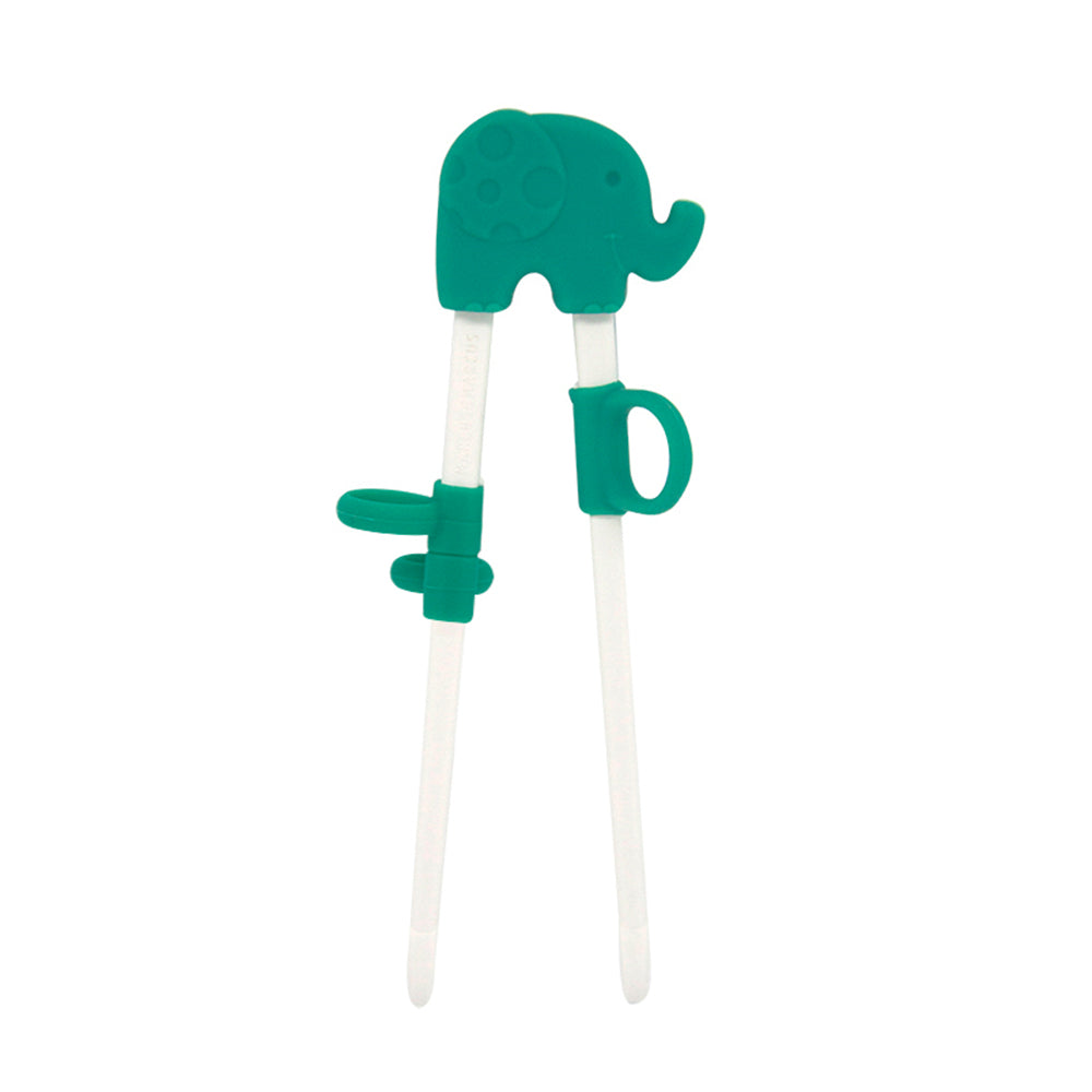 HASHI PARA TREINAMENTO COM ARGOLAS AJUSTÁVEIS ELEFANTE OLLIE - VERDE