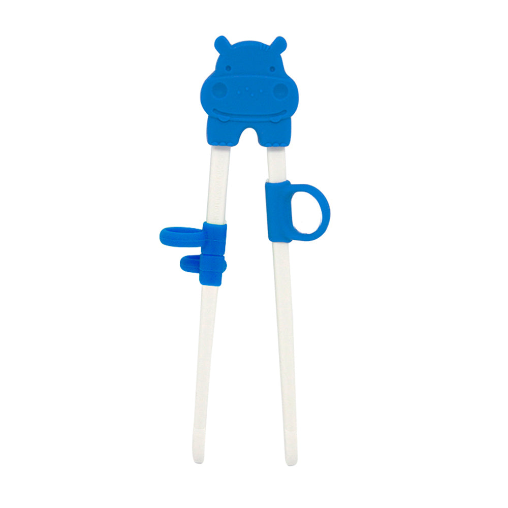 HASHI PARA TREINAMENTO COM ARGOLAS AJUSTÁVEIS HIPOPÓTAMO LUCAS - AZUL