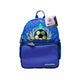 Mochila Escolar 2 Em 1 (Bolso Frontal Removível) Futebol - Azul