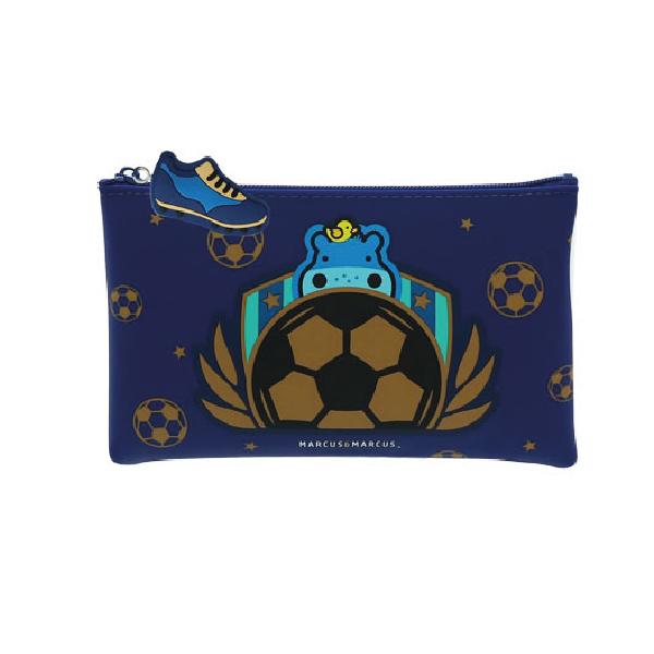 ESTOJO MULTIÚSO EM SILICONE FUTEBOL - AZUL