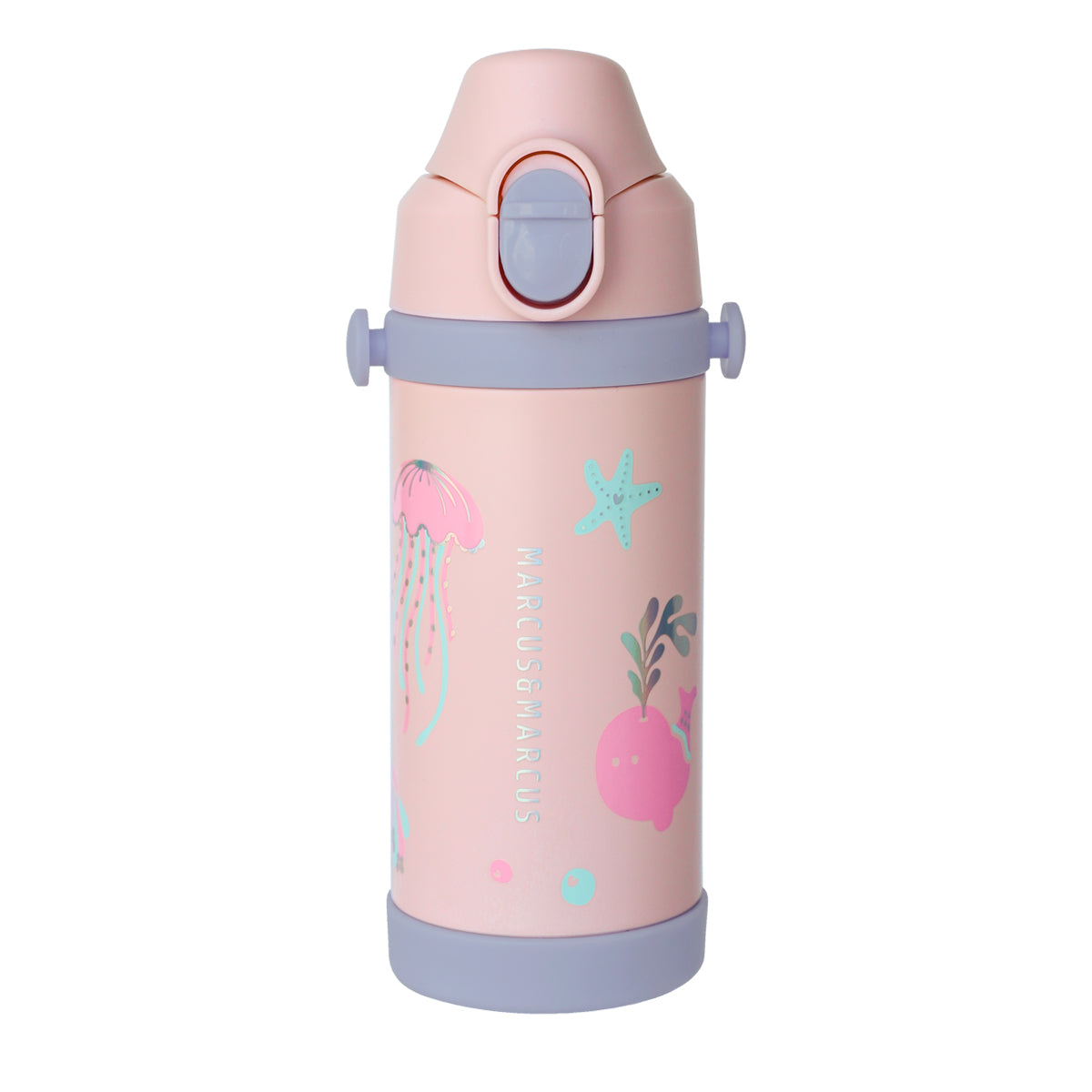 Garrafa Térmica 2 Em 1 350Ml Fundo Do Mar - Rosa