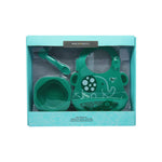 KIT INTRODUÇÃO ALIMENTAR EM SILICONE (TIGELA 200ML. COLHER E BABADOR) ELEFANTE OLLIE - VERDE