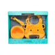 KIT INTRODUÇÃO ALIMENTAR EM SILICONE (TIGELA 200ML. COLHER E BABADOR) GIRAFA LOLA - AMARELO