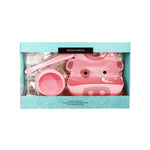 Kit De Introdução Alimentar (Com Tigela E Colher/Espátula E Babador) Porquinha Pokey - Rosa