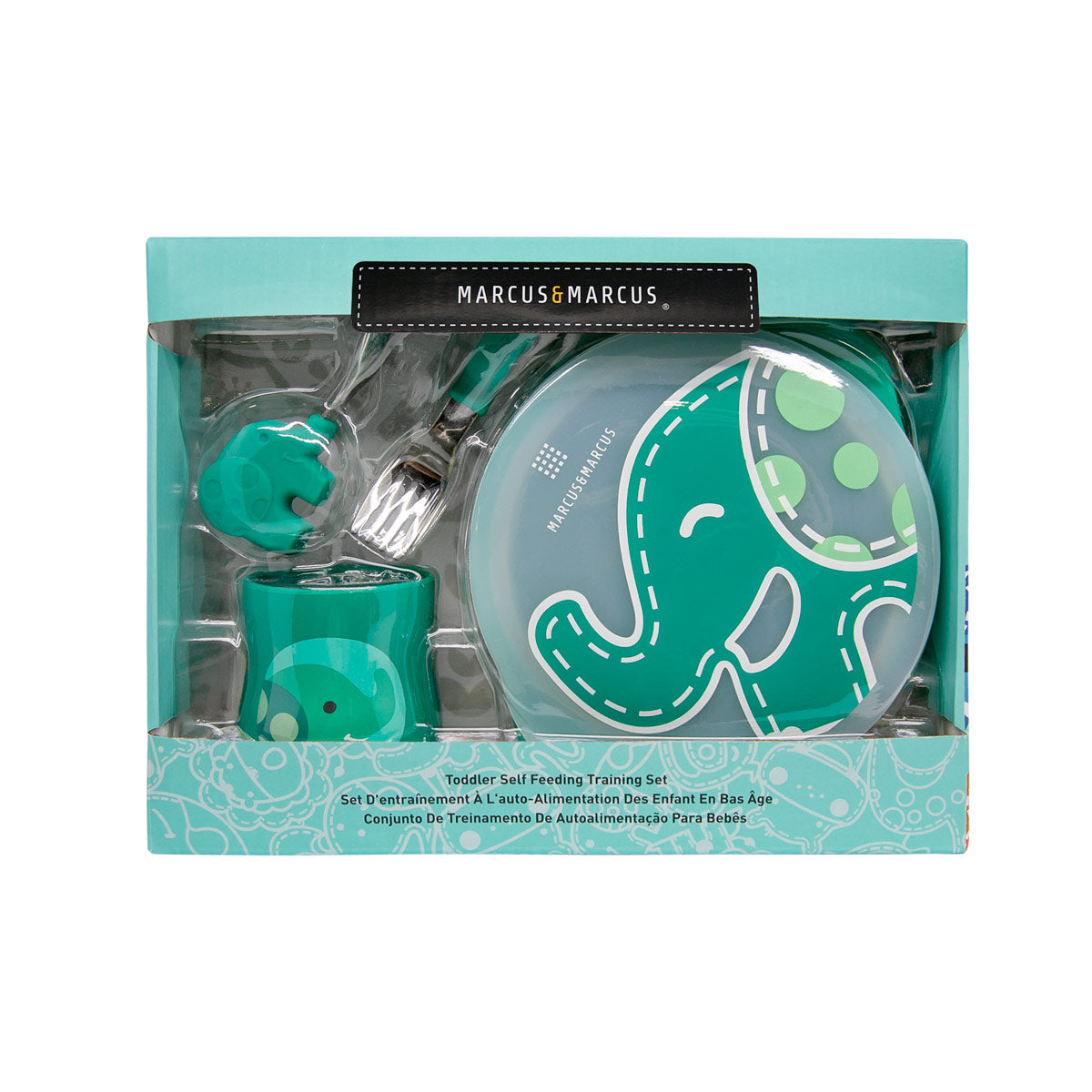 Kit De Alimentação Com Copo Anatômico Elefante Ollie - Verde