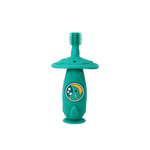 Escova Massageadora Com Disco Protetor Em Silicone Elefante Ollie - Verde