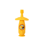 Escova Massageadora Com Disco Protetor Em Silicone Girafa Lola - Amarelo