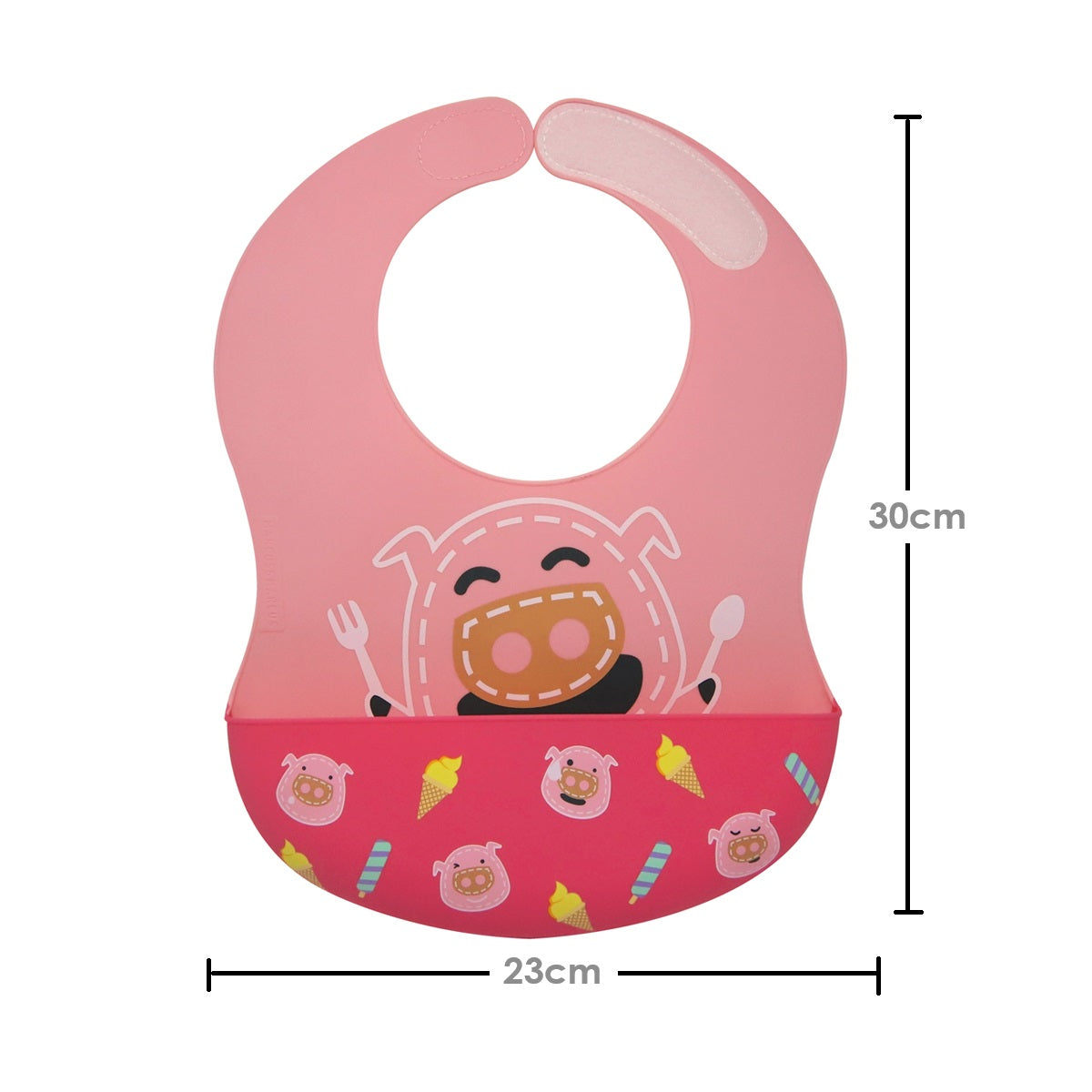 Babador Cobertura Total XL Porquinha Pokey - Rosa