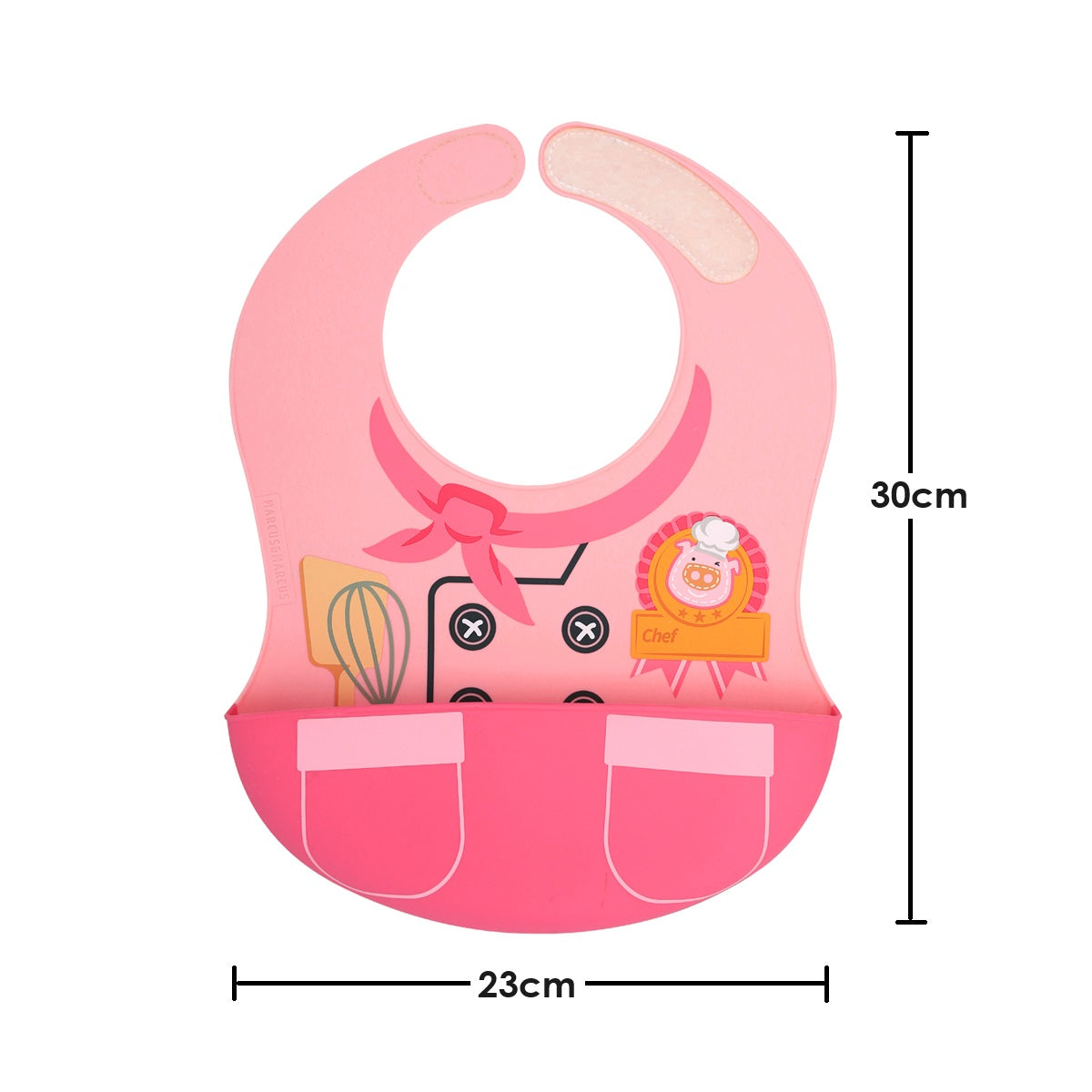 Babador Cobertura Total XL Chef Porquinha Pokey - Rosa
