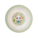 Kit Alimentação Infantil Ecológico 5 Peças (Prato. Tigela. Caneca. Colher E Garfo) Verde
