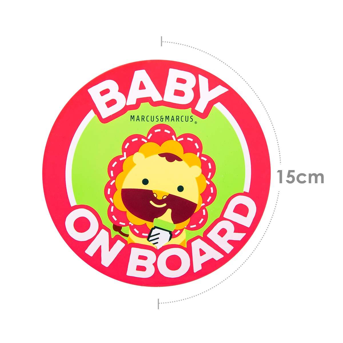 Baby On Board Para Carro/Vidro Leão Marcus - Vermelho