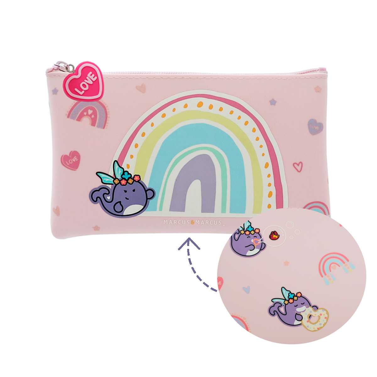 Estojo Multiuso em Silicone Arco-Íris - Rosa
