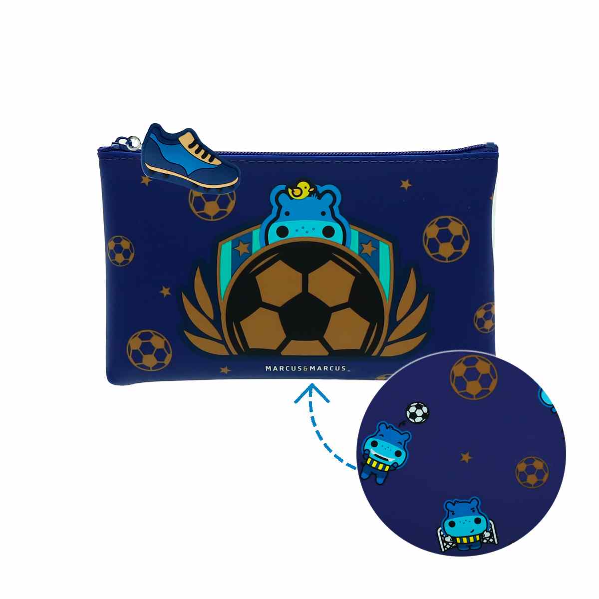 Estojo Multiuso em Silicone Futebol - Azul