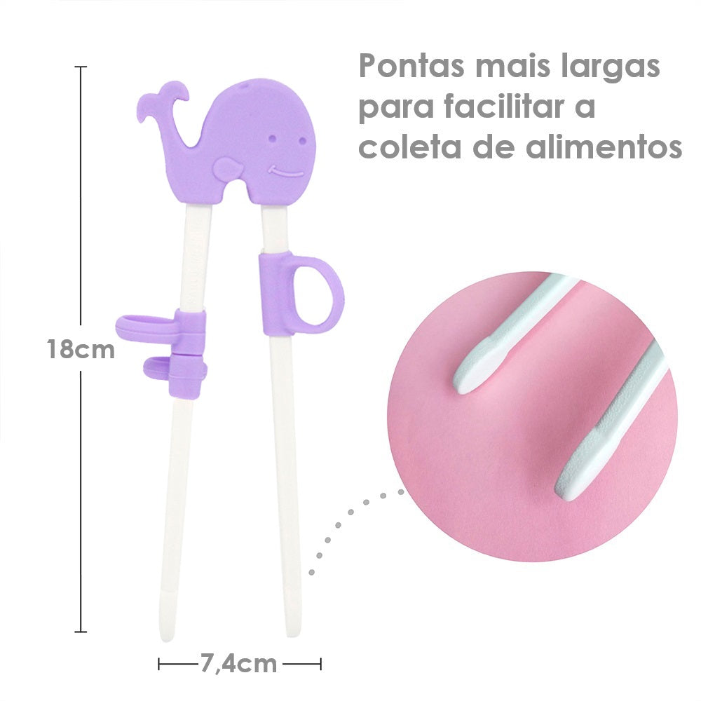 Hashi para Treinamento com Argolas Ajustáveis Baleia Willo - Lilás