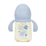 COPO DE TRANSIÇÃO 2 FASES COM BICO E CANUDO EM SILICONE E PPSU 180 ML AZUL