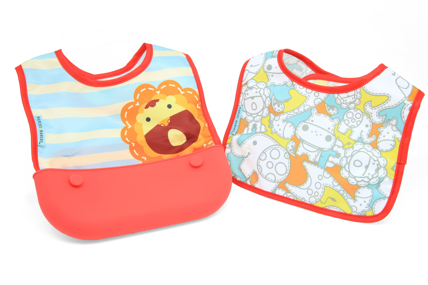 Kit Com 2 Babadores 3 Em 1 Leão Marcus