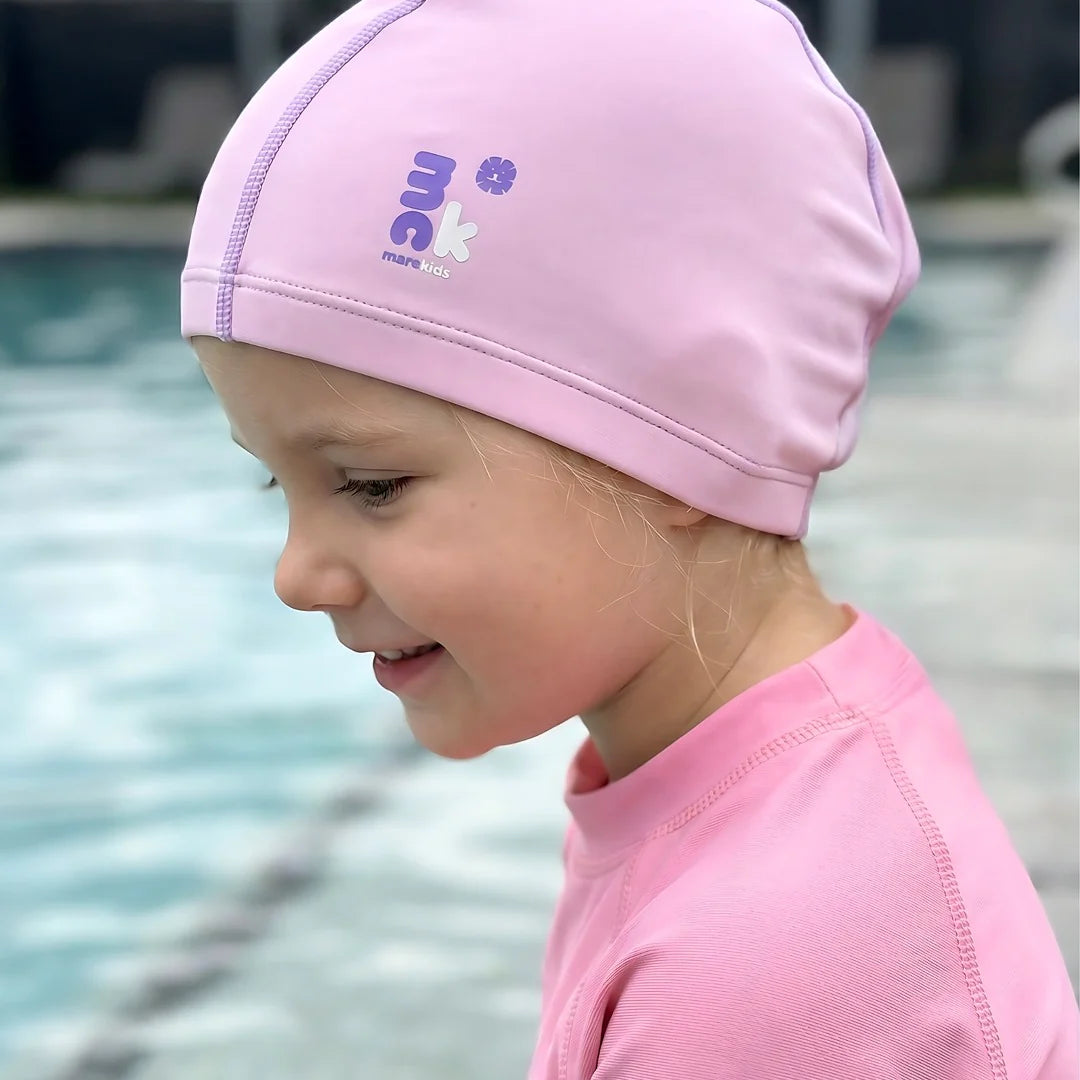 TOUCA DE NATAÇÃO INFANTIL EM TECIDO UV 50 P ROSA