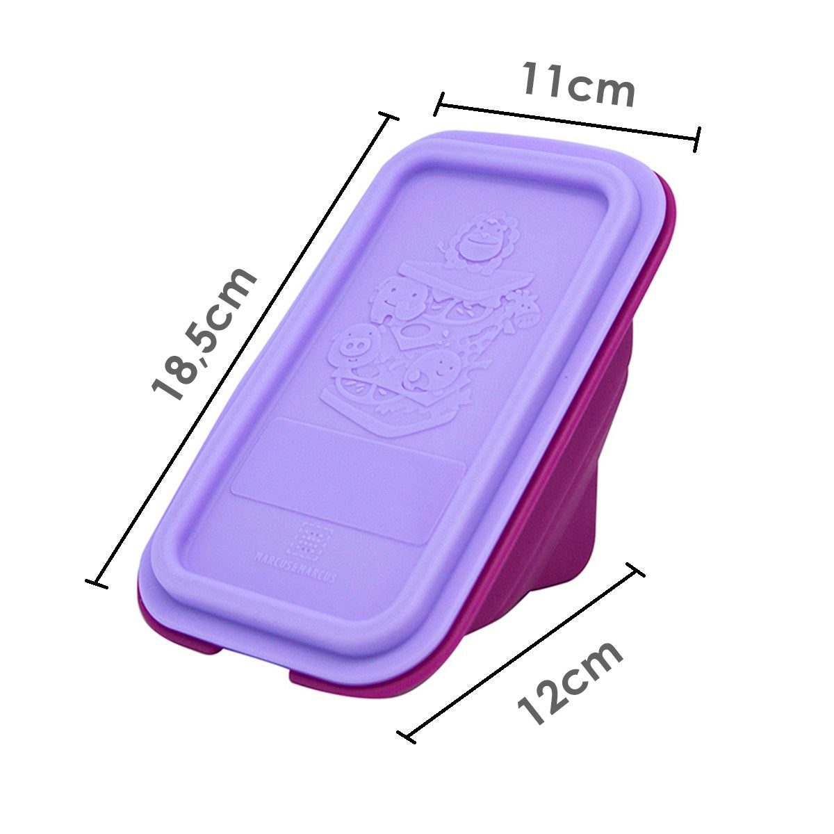 Porta Sanduíche Dobrável com Tampa em Silicone Baleia Willo - Lilás